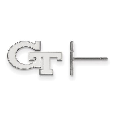 Georgia Institute of Technology x-Small Post Earring 14k White Gold 4W060GT, MPN: 4W060GT, 88677485…