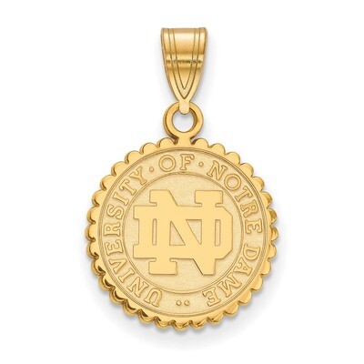 University of Notre Dame Medium Crest Pendant Gold-plated Sterling Silver GP066UND, MPN: GP066UND, …