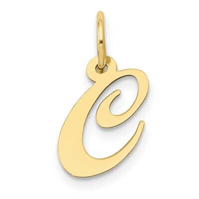 Fancy Script Initial C Charm 10k Gold Small 10YC650C, MPN: 10YC650C,