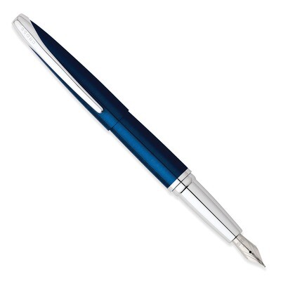 ATX Translucent Blue Lacquer Fountain Pen with Med. Stnlss Steel Nib GM8904, MPN: GM8904, 732281094…
