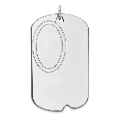 Engravable Dog Tag Polished Front Back Disc Charm Sterling Silver QM444/35P, MPN: QM444/35P, 883957…