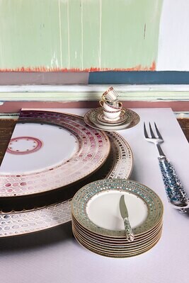 Robert Haviland Syracuse Taupe Deep Round Dish 12 Inch HP61242, MPN: HP61242,
