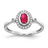 Cabochon Ruby Ring 14k White Gold Diamond RM4036-RU-050-WA, MPN: RM4036-RU-050-WA, 883957311876