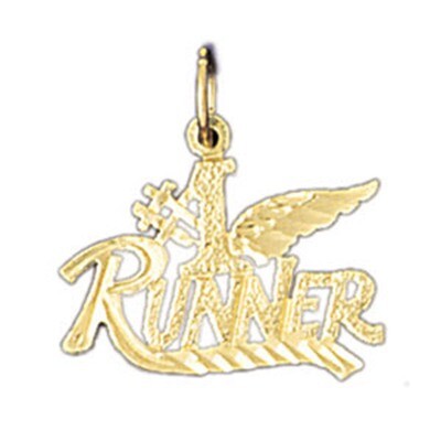 Dazzlers Jewelry #1 Runner Pendant Necklace Charm Bracelet in Yellow, White or Rose Gold 10789, MPN…