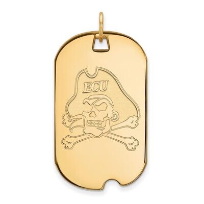East Carolina University Large Dog Tag 14k Yellow Gold 4Y024ECU, MPN: 4Y024ECU, 886774876931