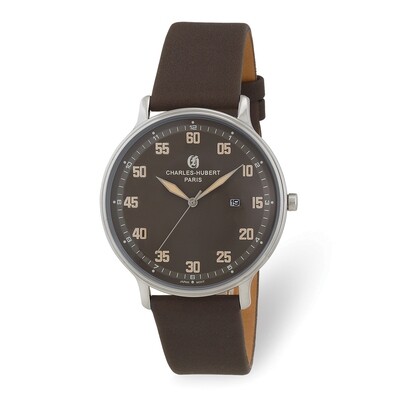 Charles Hubert Stainless Steel Grey Dial Quartz Watch  XWA6051, MPN: XWA6051, 848870009385