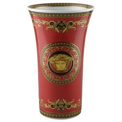Versace Medusa Red Vase Porcelain 13 1/2 inch, MPN: 14091-102721-26034, 790955127555