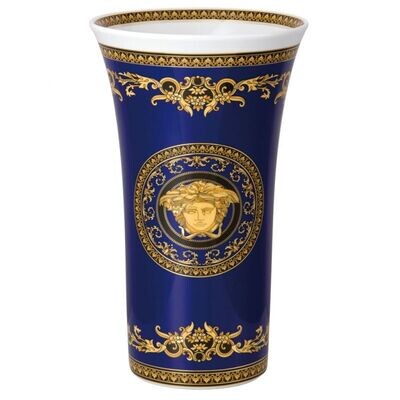 Versace Medusa Blue Vase Porcelain 13 1/2 inch, MPN: 14091-409620-26034, 790955217355