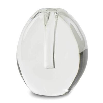 Crystal Glass Oval Bubble Bud Vase GM26042, MPN: GM26042,