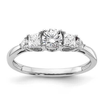 Si1/Si2, G H I, 5-Stone Complete Eng Ring 14k White Gold Lab Grown Diamond RM5740E-033-CWLG, MPN: R…