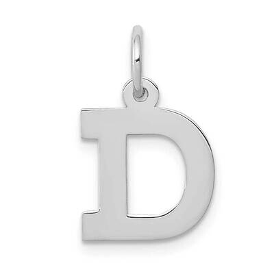 Block Initial D Charm 10k White Gold Small 10YC665D, MPN: 10YC665D,