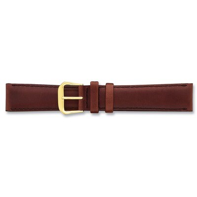 12mm Brown Italian Leather Watch Band 6.75 Inch Silver-tone Buckle BAW19-12, MPN: BAW19-12, 8867741…