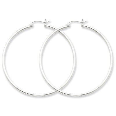 2mm Hoop Earrings Sterling Silver Rhodium-plated QE4377, MPN: QE4377, 883957739441