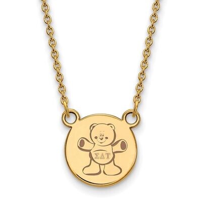 Sigma Delta Tau Extra Small Enameled Pendant with 18 Inch Chain Gold-plated Silver GP044SDT-18, MPN…