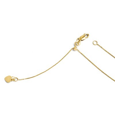 Leslie&#39;s Adjustable .7MM Baby Box Chain 22 Inch - 10k Gold HB-8206-22, MPN: 8206-22, 886774543062