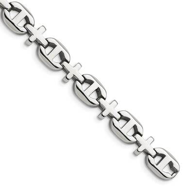 Fancy 8.5 Inch Bracelet Stainless Steel Polished SRB1102-8.5 by Chisel, MPN: SRB1102-8.5, 886774648…
