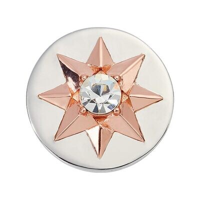 Nikki Lissoni Star Coin Silver/Rose Gold-plated 23mm C1653SS, MPN: C1653SS, 8719075307335
