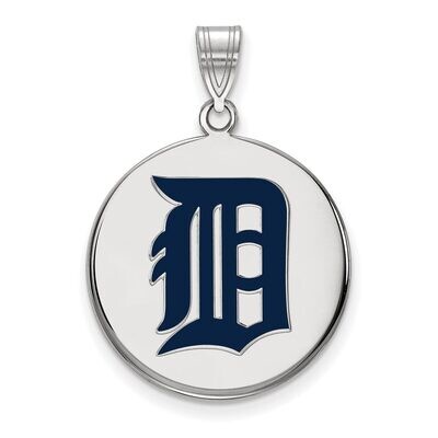 Detroit Tigers Large Enamel Disc Pendant Sterling Silver SS042TIG, MPN: SS042TIG, 886774630762