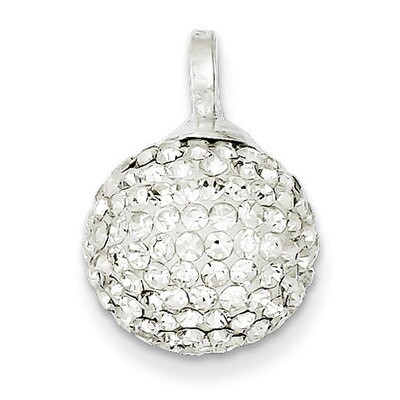 Stellux Crystal 12mm Ball Pendant Sterling Silver QP2473, MPN: QP2473, 883957540733