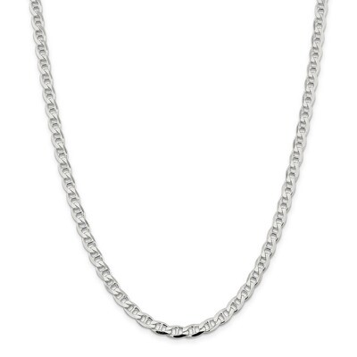 18 Inch 5.7mm Flat Anchor Chain Sterling Silver QFAN150-18, MPN: QFAN150-18, 883957350349