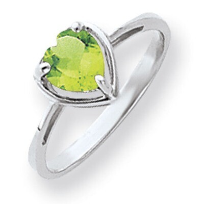 6mm Heart Peridot Ring 14k white Gold Y4563PE, MPN: Y4563PE, 883957452203