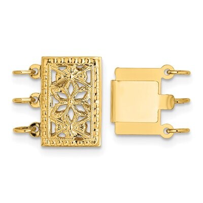 Multi-Strand Bead Pearl Clasp 14k Yellow Gold YG2001, MPN: YG2001,