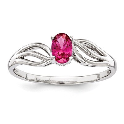 Ruby July Ring Sterling Silver QBR17JUL, MPN: QBR17JUL, 883957597409