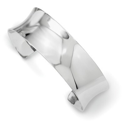 Slip-on Bangle Sterling Silver Rhodium-plated Polished QB1024, MPN: QB1024, 196904160701