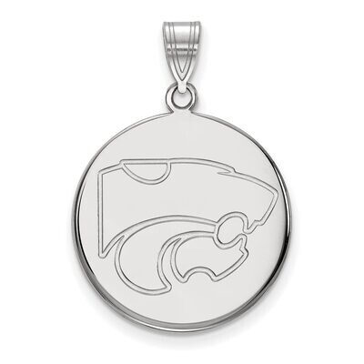 Kansas State University Large Disc Pendant 10k White Gold 1W041KSU, MPN: 1W041KSU, 886774787350