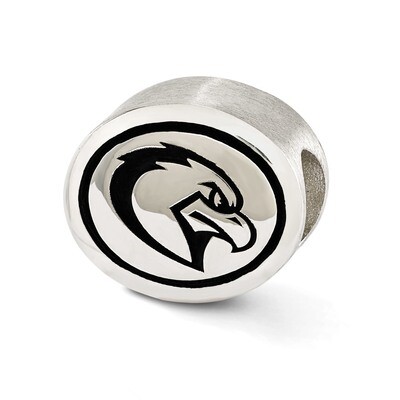 Antiqued Marquette University Collegiate Bead Sterling Silver QRS3024