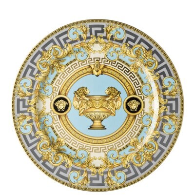 Versace Prestige Gala Bleu 2 Service Plate (less gold) 11 3/4 Inch, MPN: 19325-403644-10230, 0