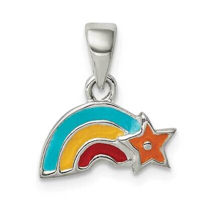 Enamel Rainbow Pendant Sterling Silver QC9644, MPN: QC9644, 886774082455