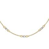 Polished with .25 Inch Extension Fancy Link Necklace 14k Two-Tone Gold SF2616-31.5, MPN: SF2616-31.…