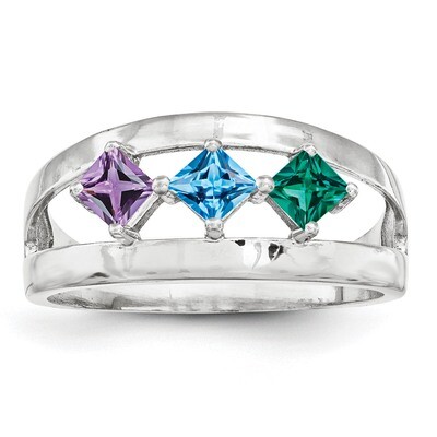 14K White Gold Genuine Ring Family &amp; Mother XMR63/3WGY, MPN: XMR63_3W, 191101539282