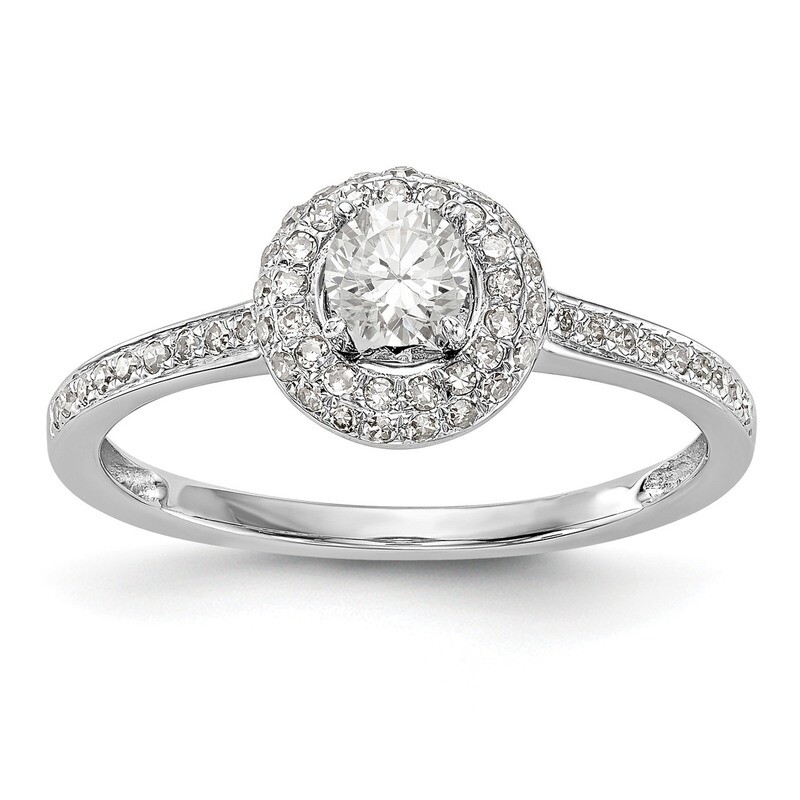Round Diamond Semi-Mount Halo Engagement Ring 14k White Gold RM2088E-025-WAA, MPN: RM2088E-025-WAA,…