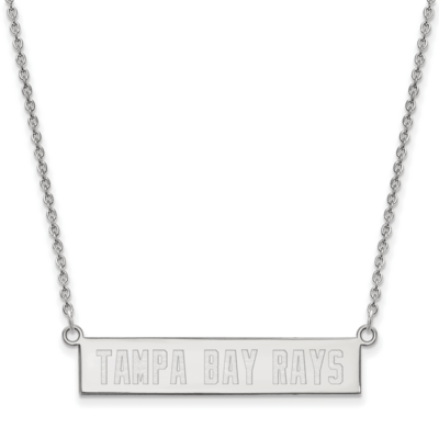 MLB Tampa Bay Rays Small Bar Necklace Sterling Silver Rhodium-plated SS024DEV-18, MPN: SS024DEV-18,…