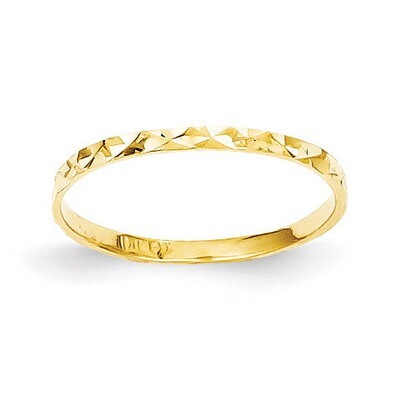 Design Band Childs Ring 14k Gold Diamond-cut R534, MPN: R534, 637218040490