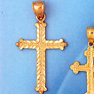 Dazzlers Jewelry Cross Pendant Necklace Charm Bracelet in Yellow, White or Rose Gold 8174, MPN: DZ-…