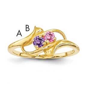 2-Stone Mothers Ring Mounting 14k Polished Gold XMR14/2-7, MPN: XMR14_2--6, 883957151861
