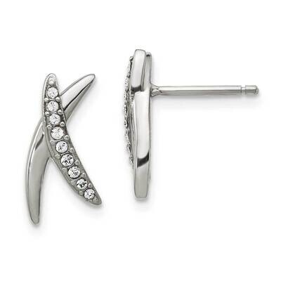 Swarovski Crystals x Post Earrings Stainless Steel Polished SRE1330, MPN: SRE1330, 191101867286