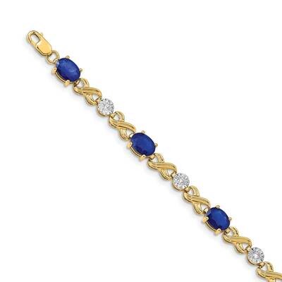 Sapphire Bracelet 14k Gold Diamond BM4490-SA-020-YA, MPN: BM4490-SA-020-YA, 883957978949