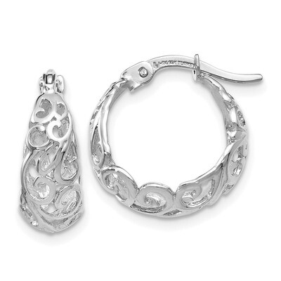 Leslie&#39;s Hoop Earrings 14k White Gold Polished HB-LE917, MPN: LE917, 886774569574