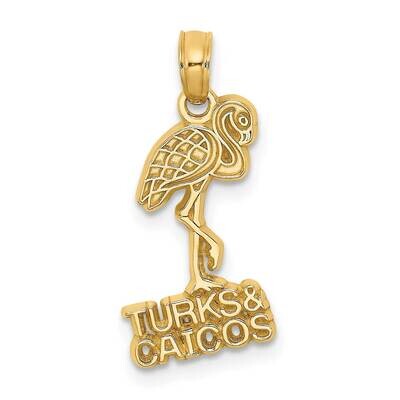 Turks Caicos Under Flamingo Charm 14k Gold K8032, MPN: K8032, 637218134090