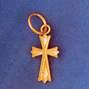 Dazzlers Jewelry Cross Pendant Necklace Charm Bracelet in Yellow, White or Rose Gold 8355, MPN: DZ-…