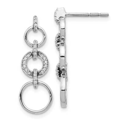 Fancy Dangle Earrings 14k White Gold Diamond EM3719-016-WA, MPN: EM3719-016-WA, 883957372938