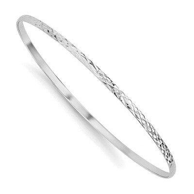 Slip-On Child&#39;S Bangle Sterling Silver Rhodium-plated Diamond-cut QB852, MPN: QB852, 191101471070