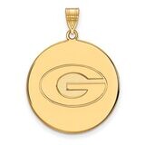 University of Georgia x-Large Disc Pendant 10k Yellow Gold 1Y078UGA, MPN: 1Y078UGA, 886774822921