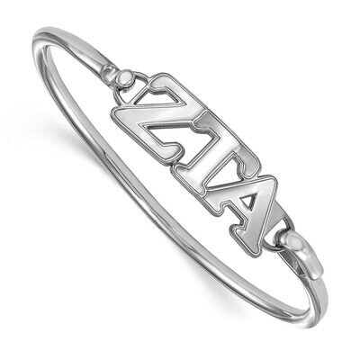 Zeta Tau Alpha Small Hook and Clasp Bangle Sterling Silver SS009ZTA-7, MPN: SS009ZTA-7, 886774600512
