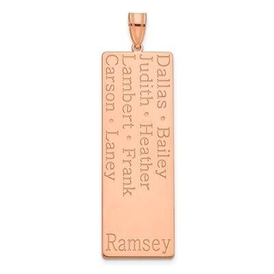 8 Name Family Pendant 10k Rose Gold 10XNA1278R, MPN: 10XNA1278R,