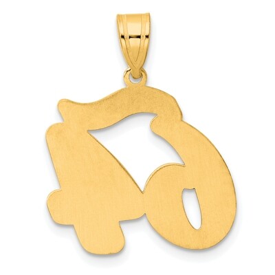 Script Number 64 Pendant 14k Gold Polished SCN64, MPN: SCN64, 196904078143